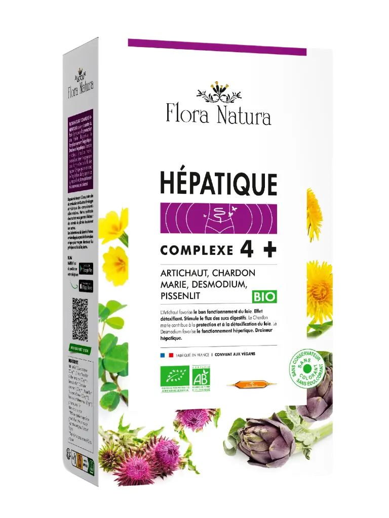 Flora Natura® Complexe 4+ HÉPATIQUE Bio amp