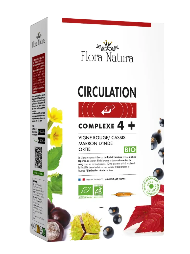 Flora Natura® Complexe 4+ Circulation Bio ampoules