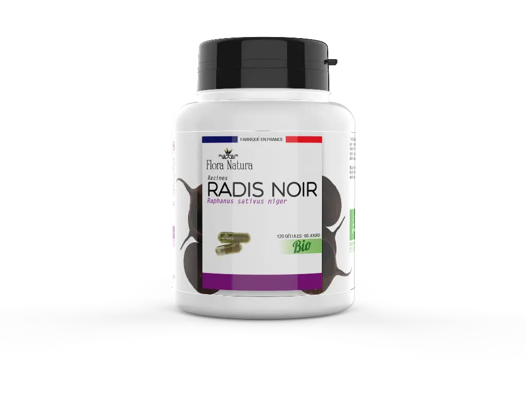 Flora Natura® Radis Noir BIO - 120 Gélules 