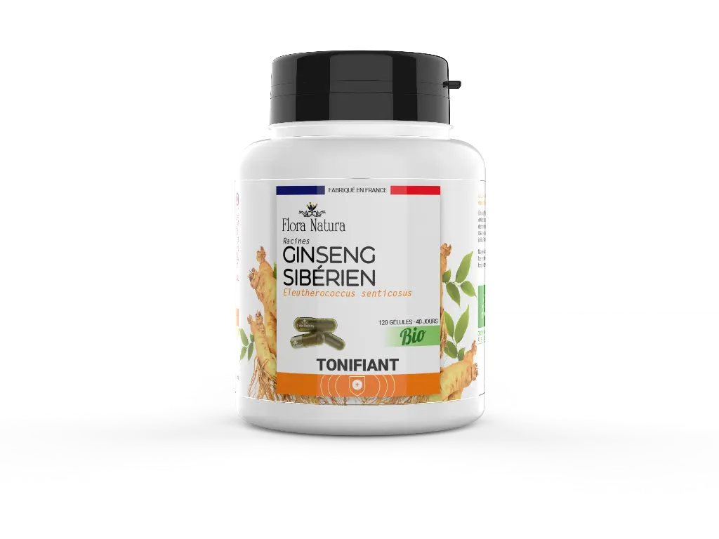Flora Natura® Ginseng Sibérien BIO - 120 Gélules