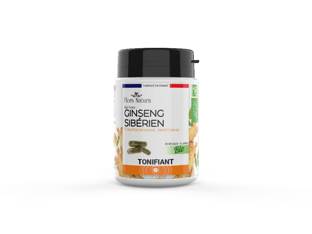 Flora Natura® Ginseng Sibérien BIO - 45 Gélules