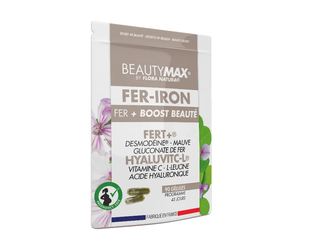 BeautyMAX® Fer Iron - 90 Gélules Doypack édition spéciale femmes enceintes