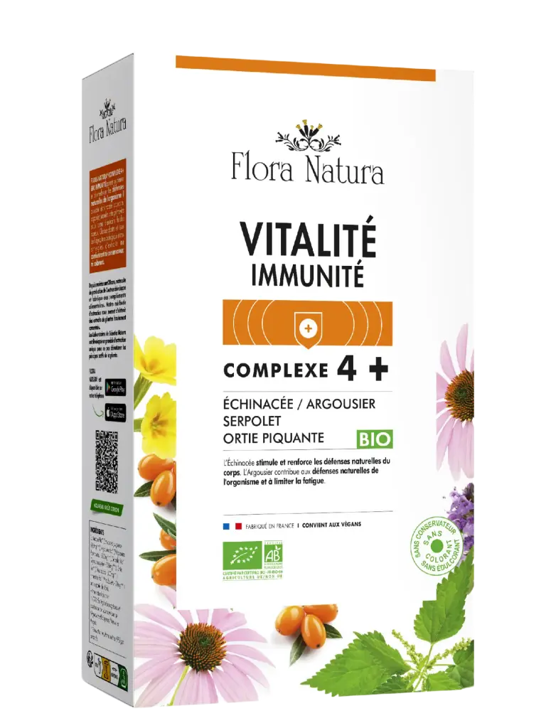 [30203] Flora Natura® Complexe 4+ Vitalité Immunité Bio ampoules