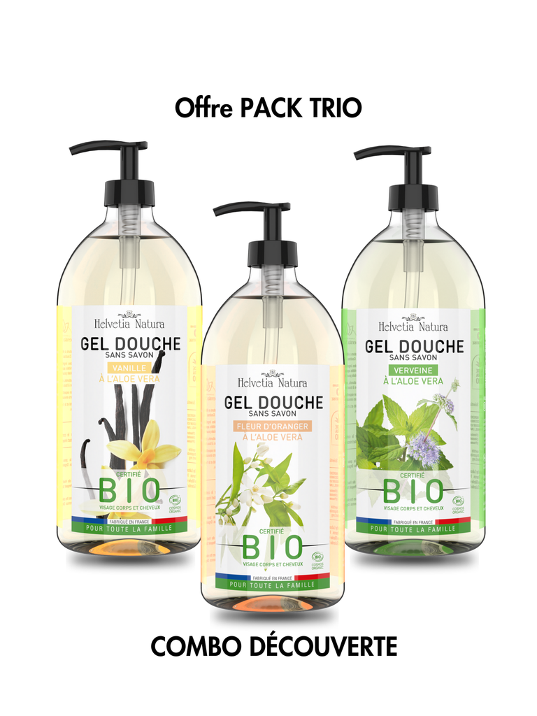 Combo découverte 3 Gels douche BIO